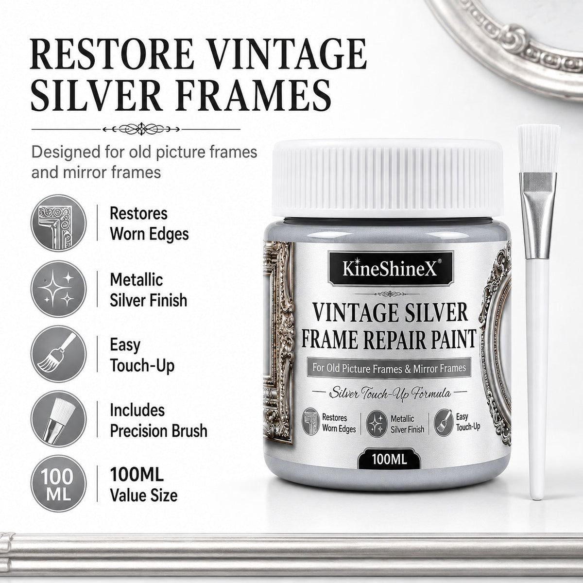 🔥50% RABAT NU! Guldmetallic reparationspasta med pensel, perfekt til metaloverflader ✨✅💥
