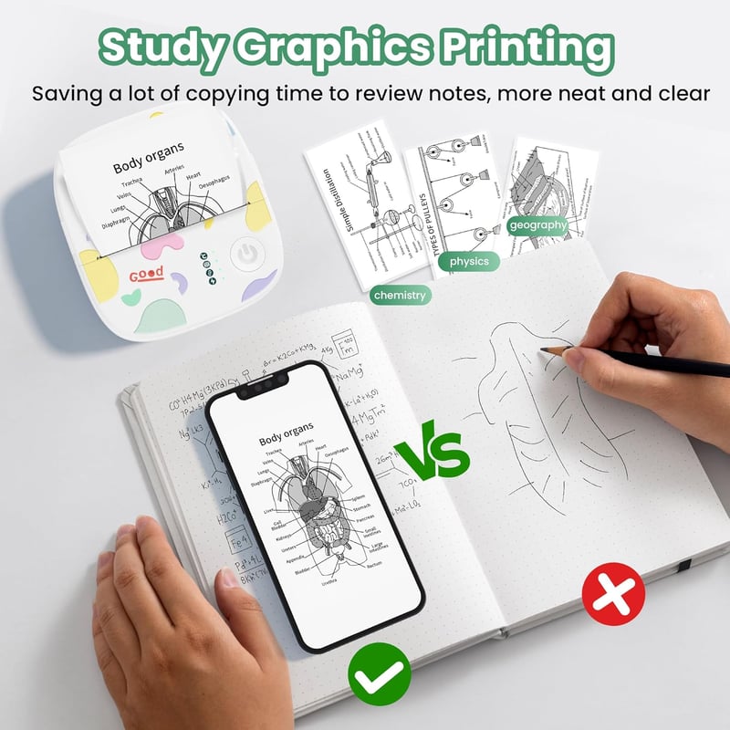 🎁 Juletilbud 50 % RABAT!! 🖨️ Mini bærbar klistermærkepriinter✨ Bærbar Bluetooth-printer til DIY og gaver🔖