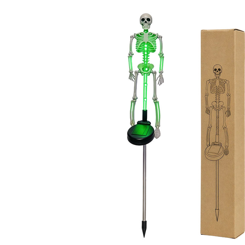 👻50 % rabat til Halloween! 💀Uhyggelig pynt til haven!🎃💡 Solcelledrevne skeletlamper på spyd – lyser i mørket, nemme at montere og perfekte til have, veranda og gangsti! 👻🪦✅
