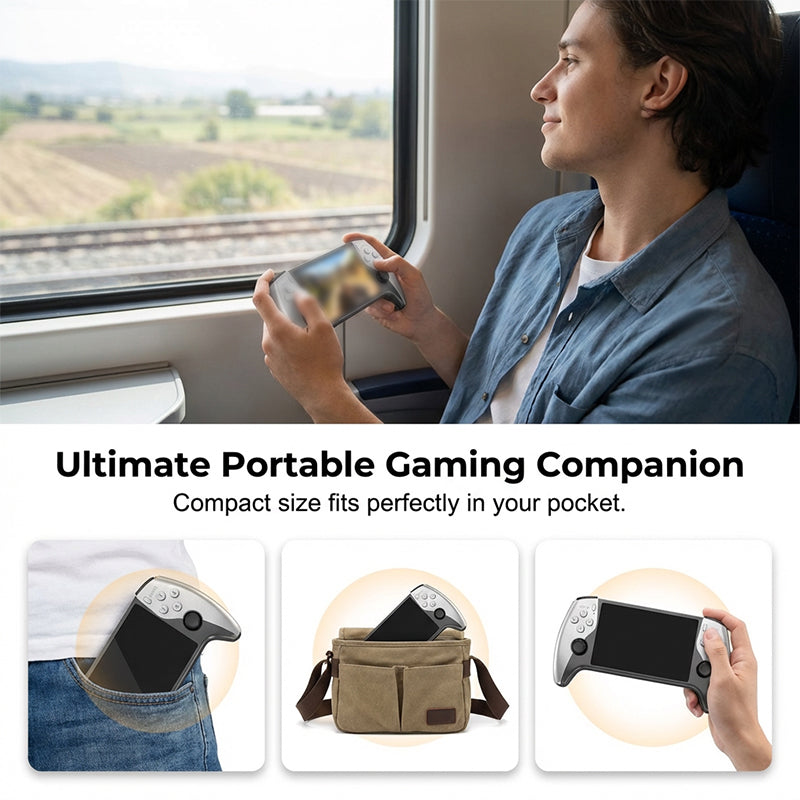 🎮Sidste dag – 50 % rabat🕹️Håndholdt spillekonsol – kampfunktion til 2 spillere, ergonomisk greb. 5″ HD-skærm, lang batteritid. Retrospil overalt! ✨🔋