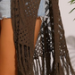 🔥Oversized strikcardigan til kvinder – let hæklet kimono med kvaster til forår og sommer 🌸