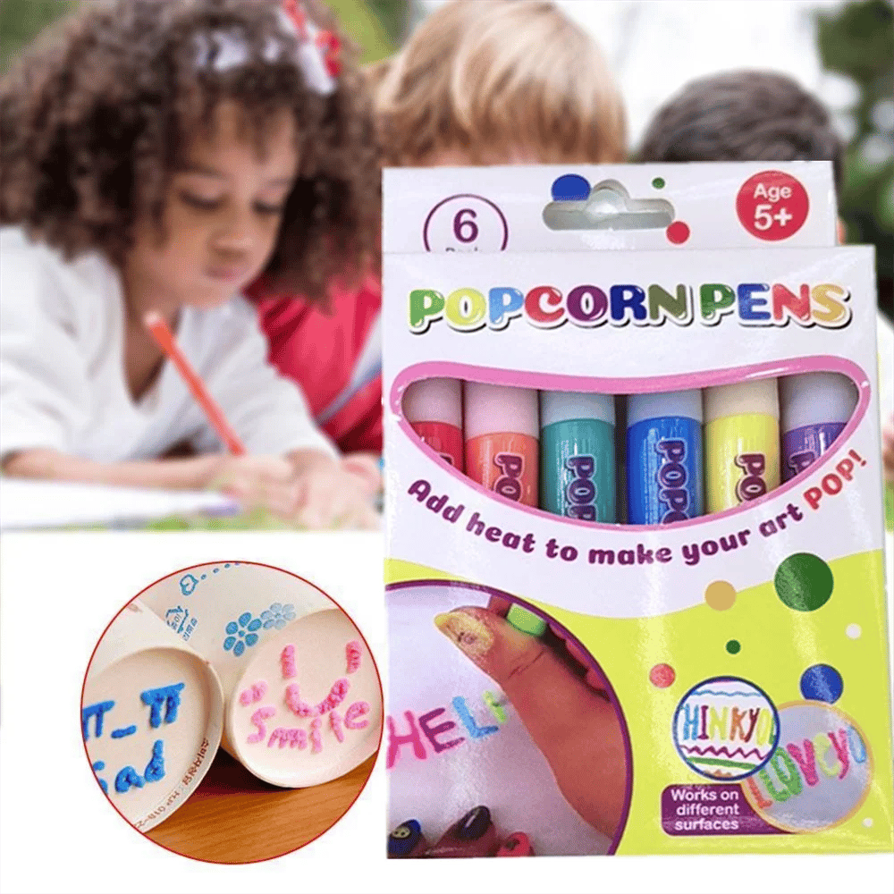 🎨 DIY-pensel til boble-popcornmaling (kræver opvarmning) 🎁