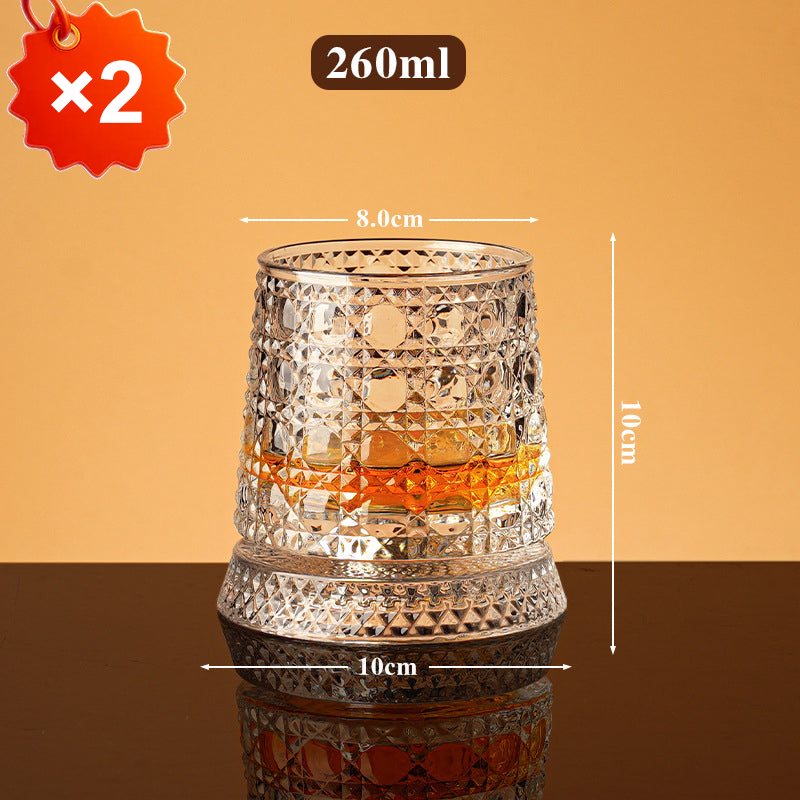 Unikt roterende drikkeglas | ✨ Visuelt spektakulært | 🎁 Perfekt gave til whiskyelskere 🥃