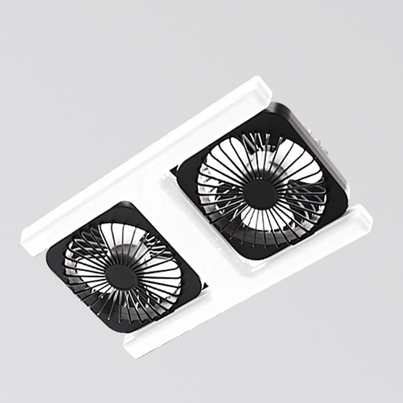 🌬️✨ Dobbelt loftventilator med LED-lys – moderne design med fjernbetjening til stue og soveværelse