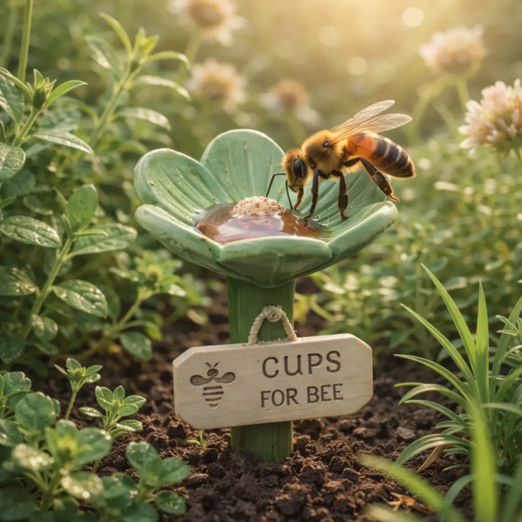 🐝 Blomsterformet bi-vandstation 💧