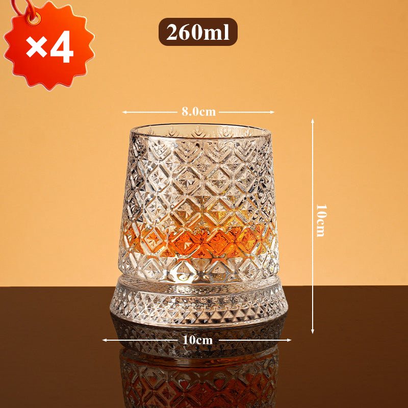 Unikt roterende drikkeglas | ✨ Visuelt spektakulært | 🎁 Perfekt gave til whiskyelskere 🥃