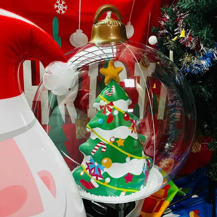 ✨JULEUDSALG 50 % RABAT✨ Oppustelig julekugle i PVC til udendørs dekoration