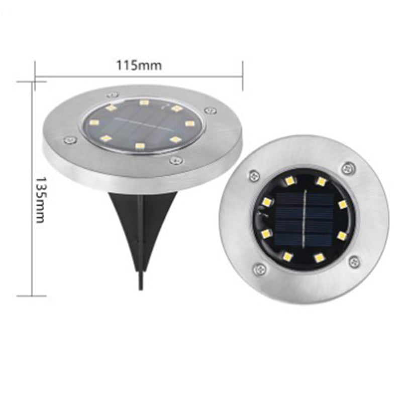 8-LED solcelle-marklamper til haven udendørs