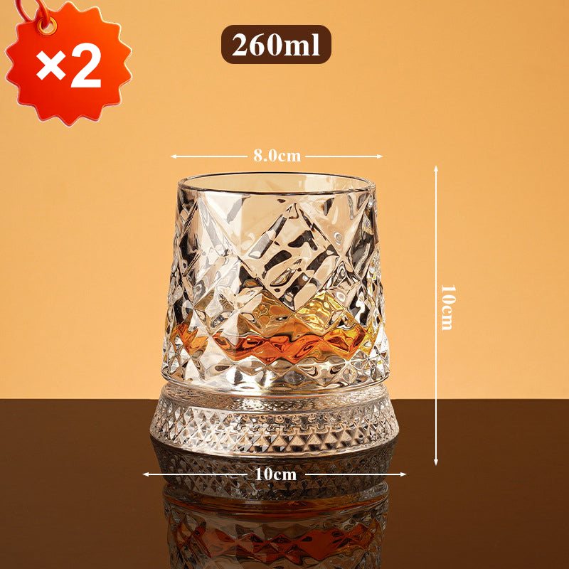 Unikt roterende drikkeglas | ✨ Visuelt spektakulært | 🎁 Perfekt gave til whiskyelskere 🥃
