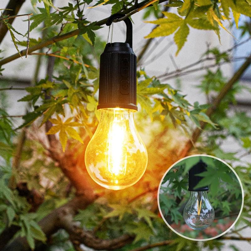 ✨ Tidsbegrænset tilbud 🔥 Udendørs retro pærelampe til camping med ophæng og Type-C-opladning