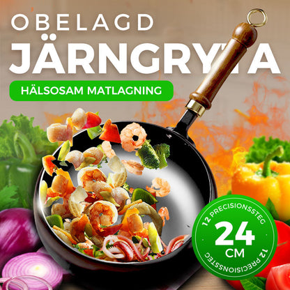 🍳🔥 Ubelagt jernpande – jo mere du bruger den, desto bedre non-stick – uden kemikalier, uden afskallende belægning 🍳