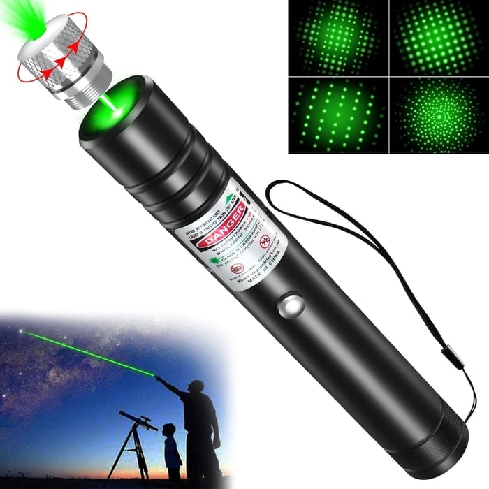 🔦 Enkeltpunkts laserlys i rød, grøn eller lilla