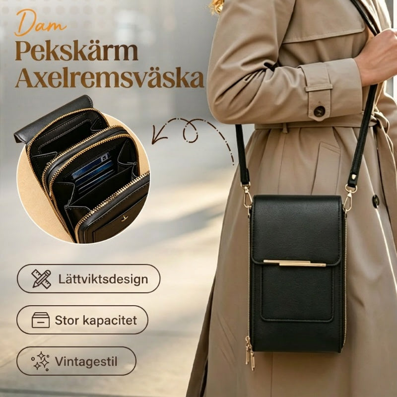 🔥 50 % RABAT – STORT SALG! Tyverisikret sikkerhedstaske med touchskærm – brug mobilen uden at åbne, RFID-beskyttelse & diskret design – perfekt til rejser, pendling og hverdagen 📱🛡️