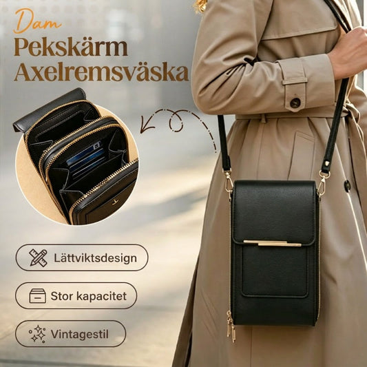 🔥 50 % RABAT – STORT SALG! Tyverisikret sikkerhedstaske med touchskærm – brug mobilen uden at åbne, RFID-beskyttelse & diskret design – perfekt til rejser, pendling og hverdagen 📱🛡️