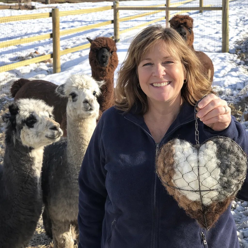 🕊️ Håndlavet fuglerede i alpacafiber formet som et hjerte