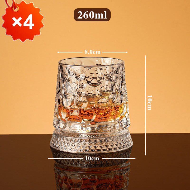 Unikt roterende drikkeglas | ✨ Visuelt spektakulært | 🎁 Perfekt gave til whiskyelskere 🥃