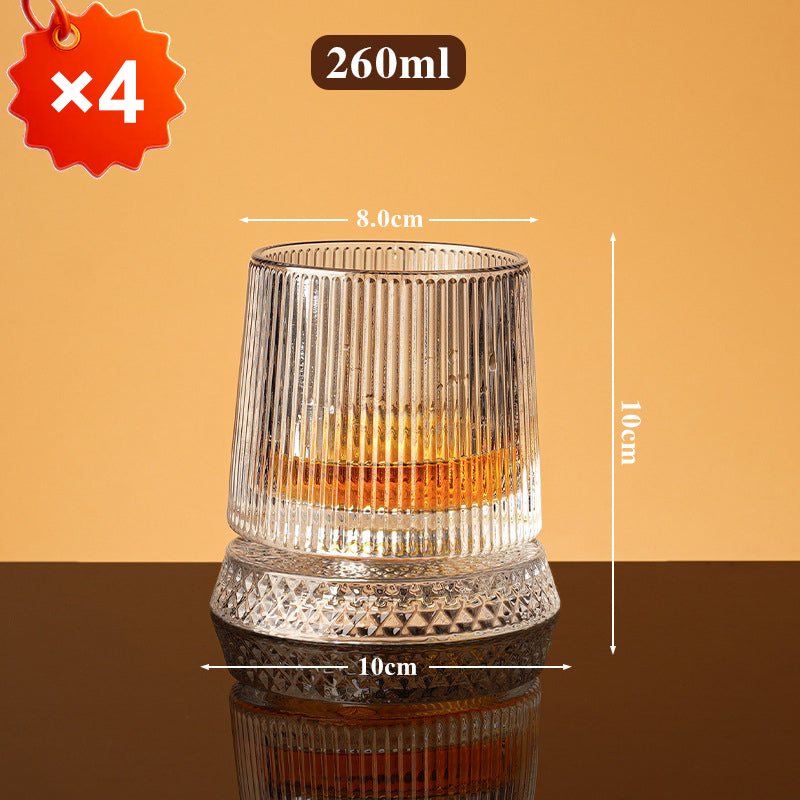 Unikt roterende drikkeglas | ✨ Visuelt spektakulært | 🎁 Perfekt gave til whiskyelskere 🥃