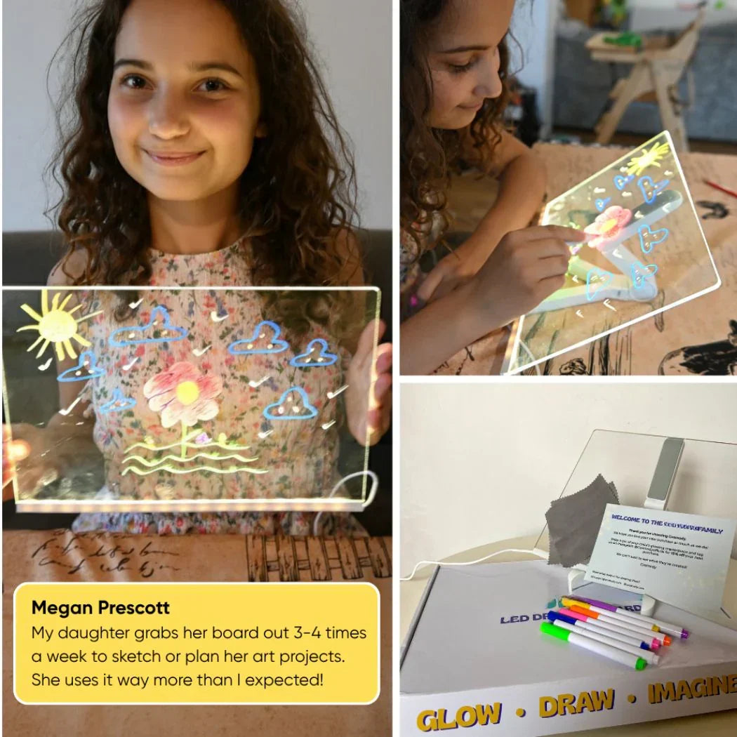 🎨 Lysende LED-tegnetavle til børn