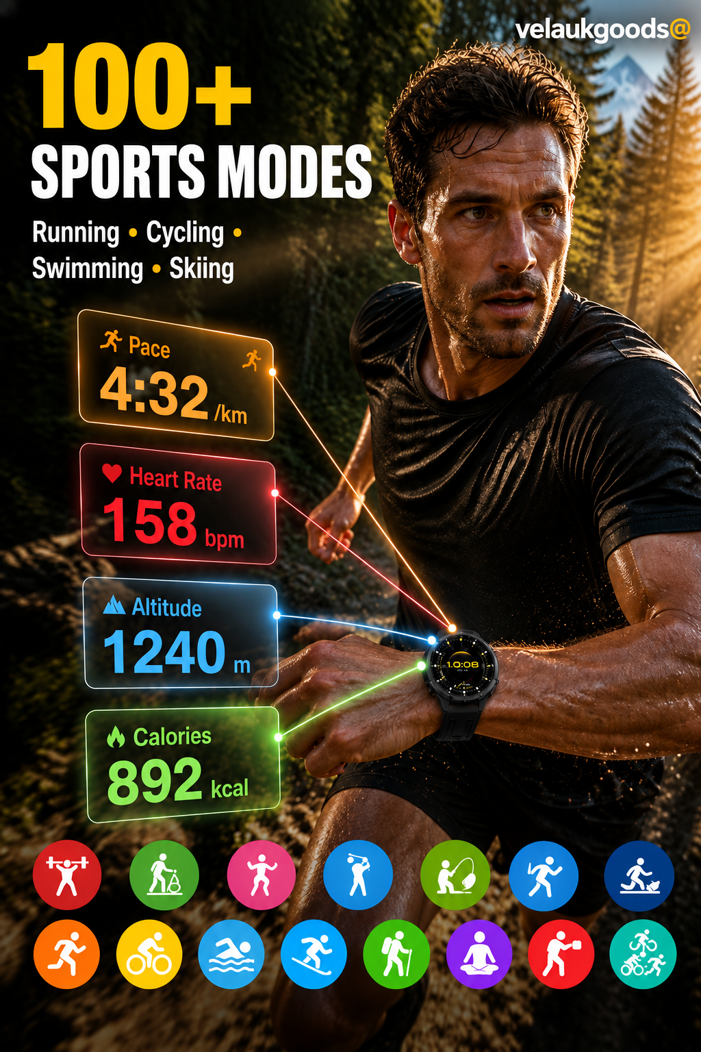 GT6pro smartwatch med Bluetooth-opkald – Bestseller