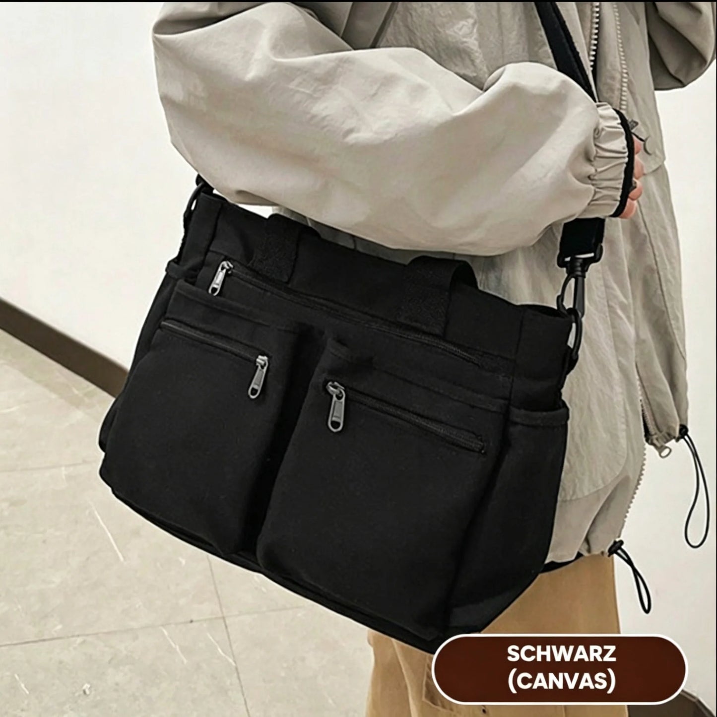💥💥SALGSFAVORIT – OVER 50.000+ SOLGT!👜Vintage ensfarvet skuldertaske