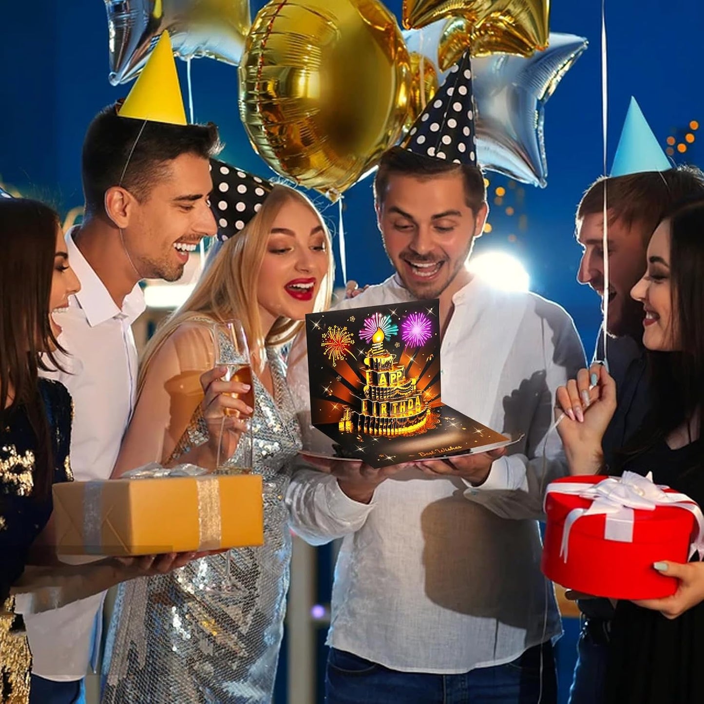 3D Pop-up musikalsk fødselsdagskort med lys og sang🎵🎂