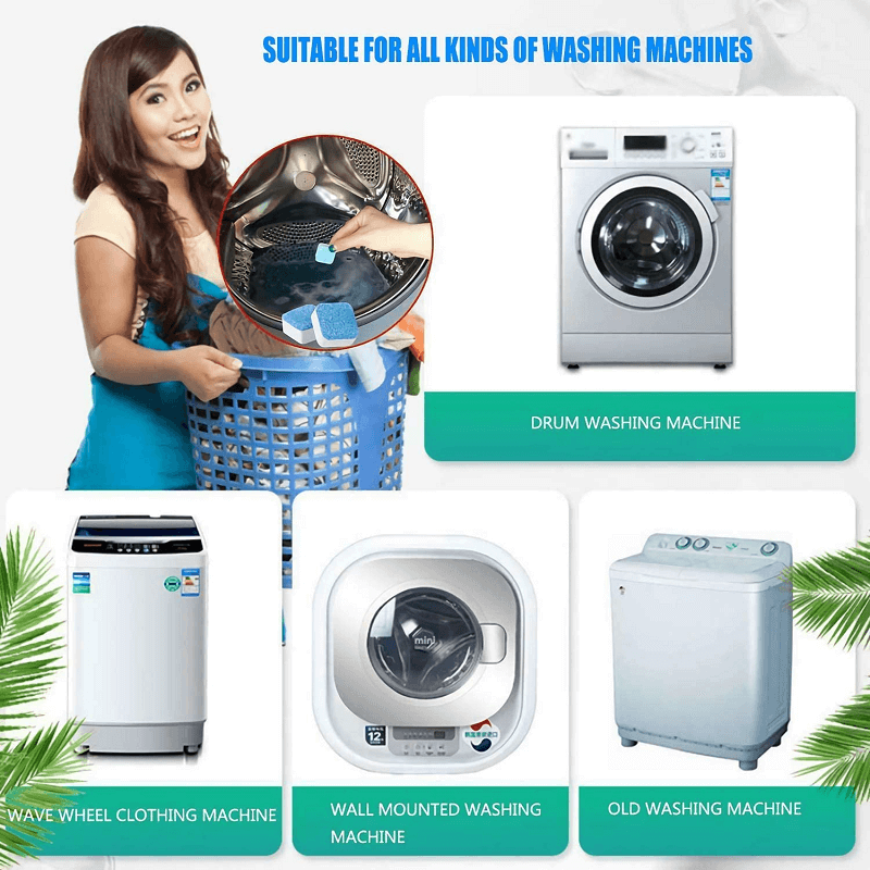 💐 50% RABAT! 🔥 50K+ solgt! Vaskemaskinerens – hurtigvirkende, ingen skylning, til alle maskintyper 🌀⏱️【Ekstra god pris】