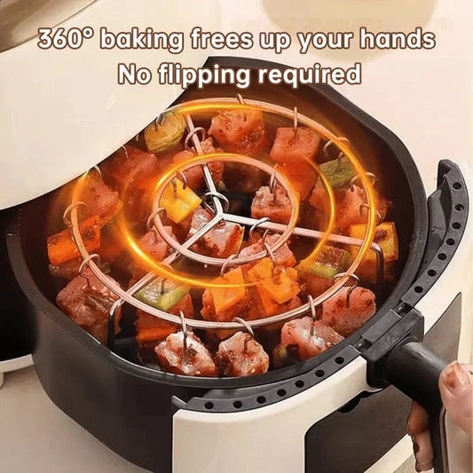 Gratis varmebestandige handsker i begrænset tid🥩Lodret kebabgrill til airfryer + gratis varmebestandige handsker 🍤