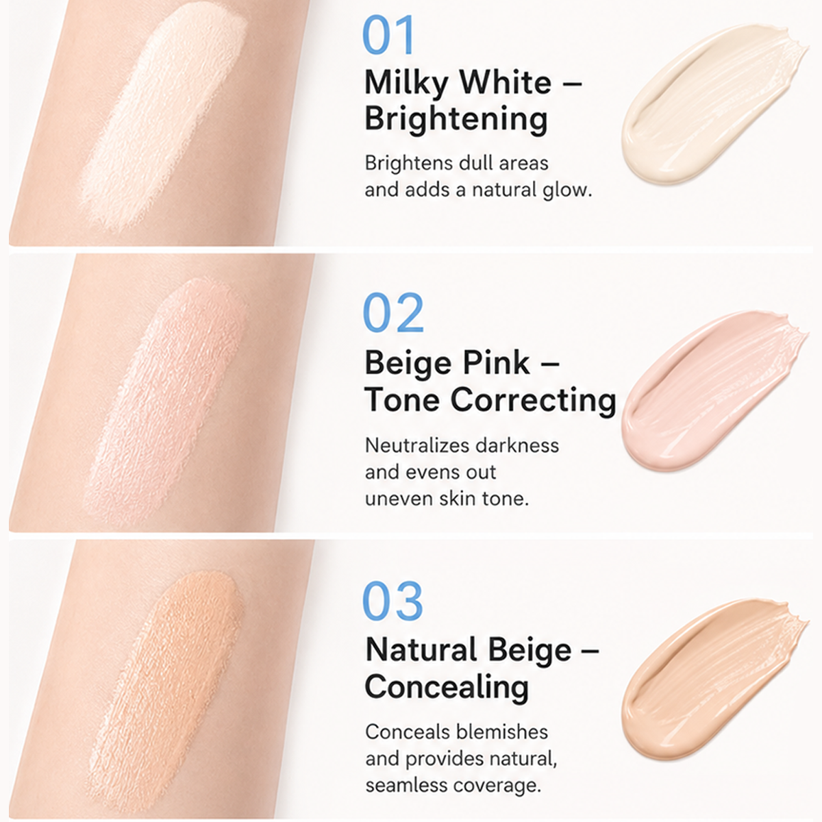 🔥Køb 1 få 1 gratis (2 stk. i alt) NU!💄Multifunktionel fugtgivende flydende concealerpen ✨