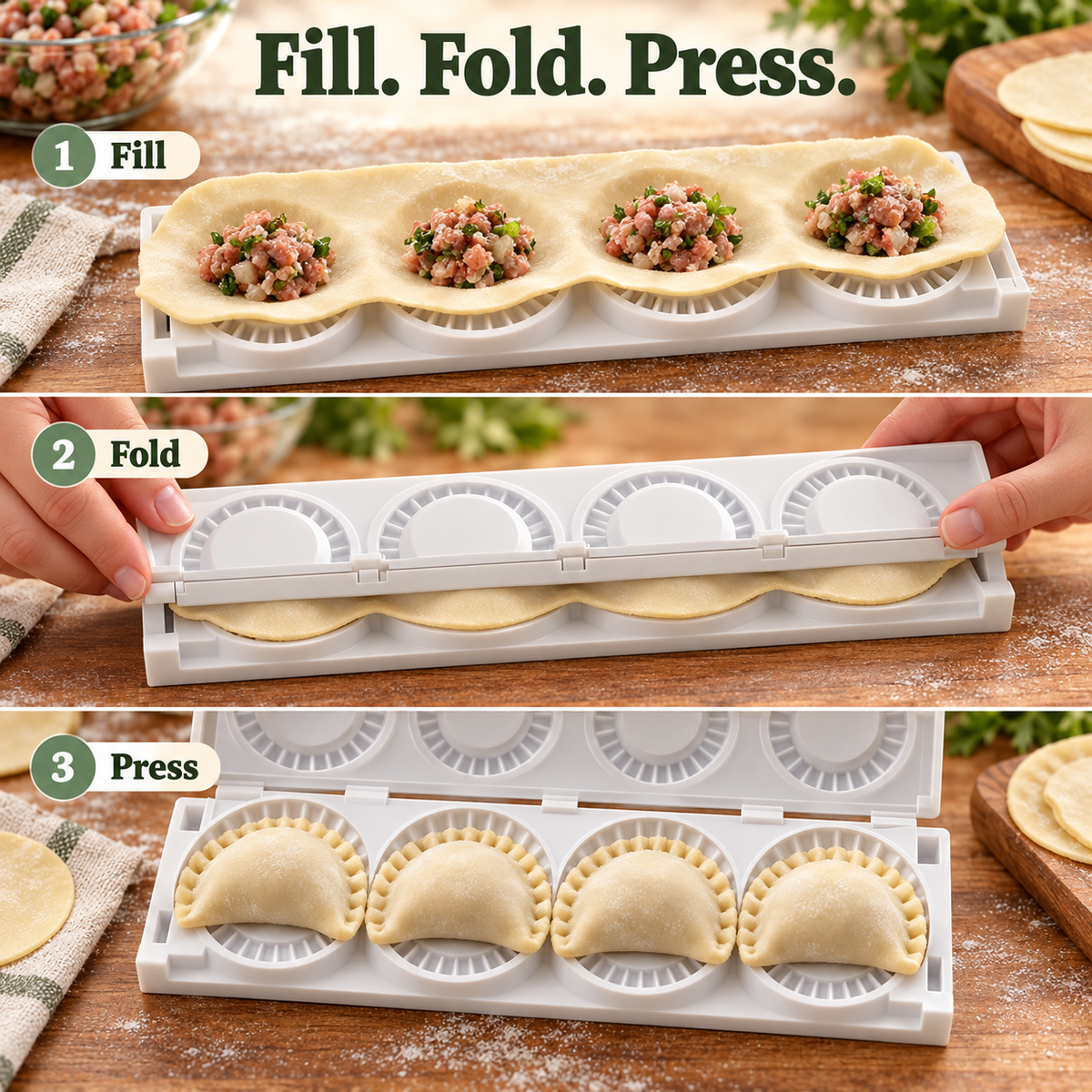 Dumpling Maker – Køkkendumplingform og vanddumplingpresse