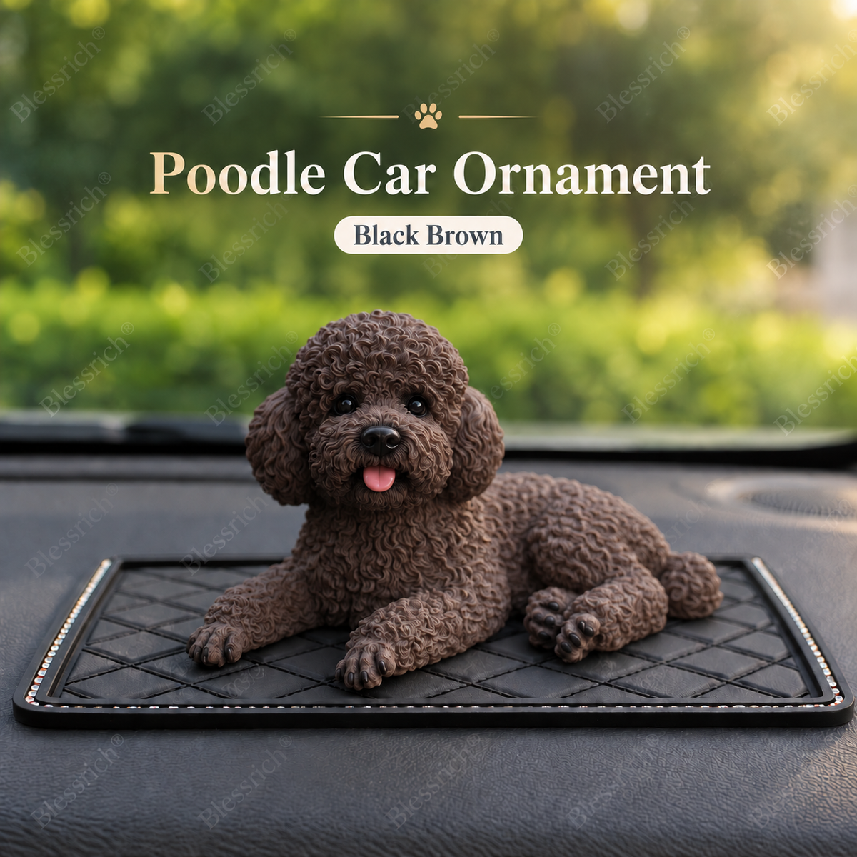 Puddel-bilpynt – sød dekoration til instrumentbrættet 🐶✨