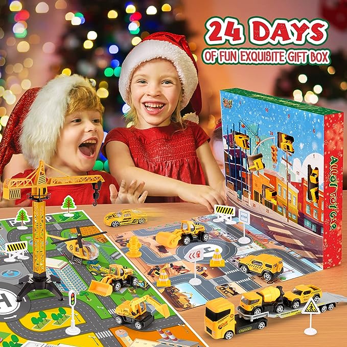 🎁 Julekalender med byggekøretøjer