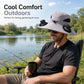 🧢 Solcelledrevet hat med ventilator – aftagelig, genopladelig ventilator, stor skygge, ideel til vandring, fiskeri & outdoor ☀️