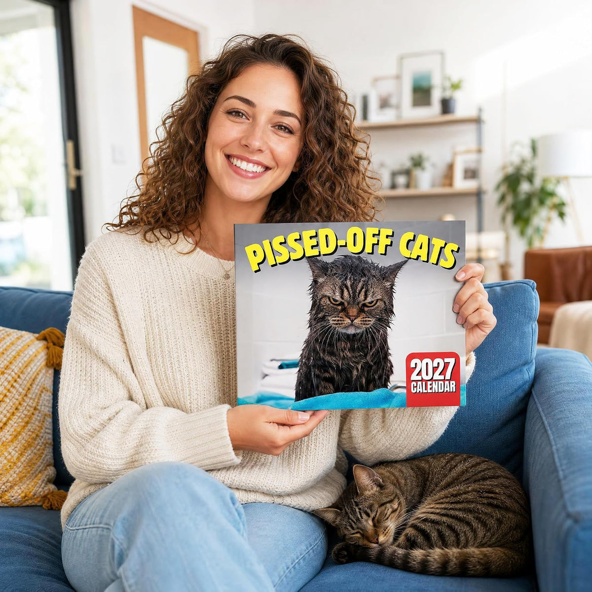 🐾 Vægkalenderkollektion 2027 – sjove katte, Highland-køer & kunstmotiver