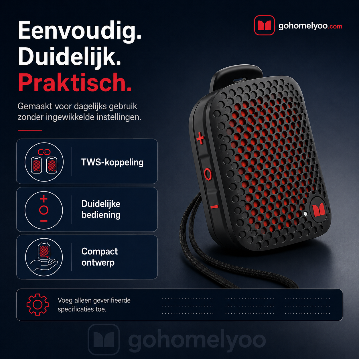 Vandtæt Bluetooth-cykelhøjttaler med monteringsbeslag