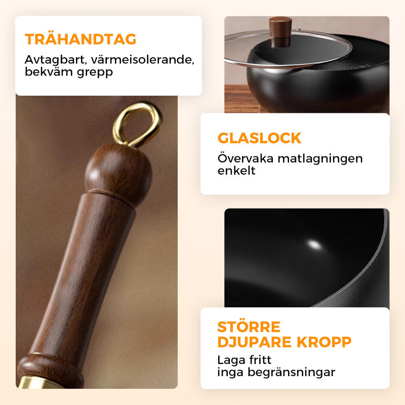 🍳🔥 Ubelagt jernpande – jo mere du bruger den, desto bedre non-stick – uden kemikalier, uden afskallende belægning 🍳