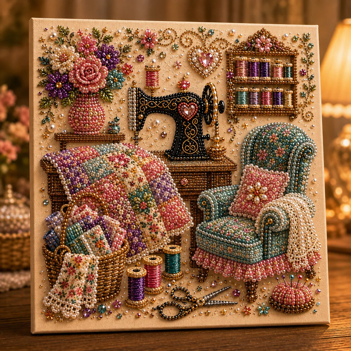 ⏳🔥Begrænset tid — 67 % RABAT!🎁💎3D-diamond painting-sæt med hyggelige hobbyrum — slap af & skab🧘