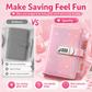 ✨ SparkleLock opsparingsmappe med 3-cifret kombinationslås – budgetmappe med 100 sider til kontantopsparing, sparemål og gaver 💖