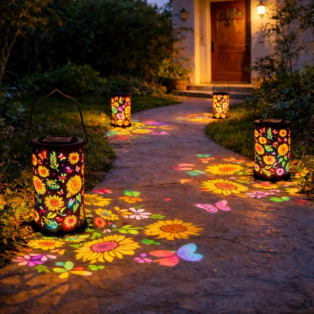 🔥HOT SALE 49% RABAT – 🌞 Farverig Solsikke Glød Solcelle Have Lanterne