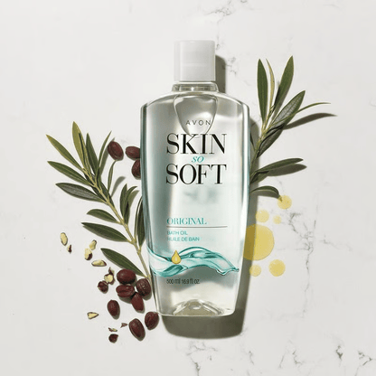 2026 Nyhed-✨ Skin So Soft Original Bath Oil – Silkeblød hud & naturlig beskyttelse mod fluer og myg til mennesker og kæledyr 🛁🐴