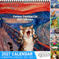 🐾 Vægkalenderkollektion 2027 – sjove katte, Highland-køer & kunstmotiver