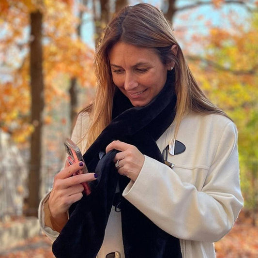 🧣 Halstørklæde med åben hals og lynlåslomme fra Sprigs