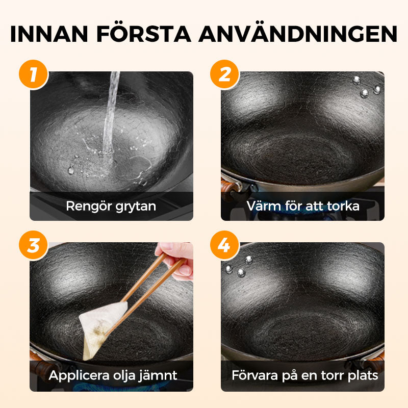 🍳🔥 Ubelagt jernpande – jo mere du bruger den, desto bedre non-stick – uden kemikalier, uden afskallende belægning 🍳