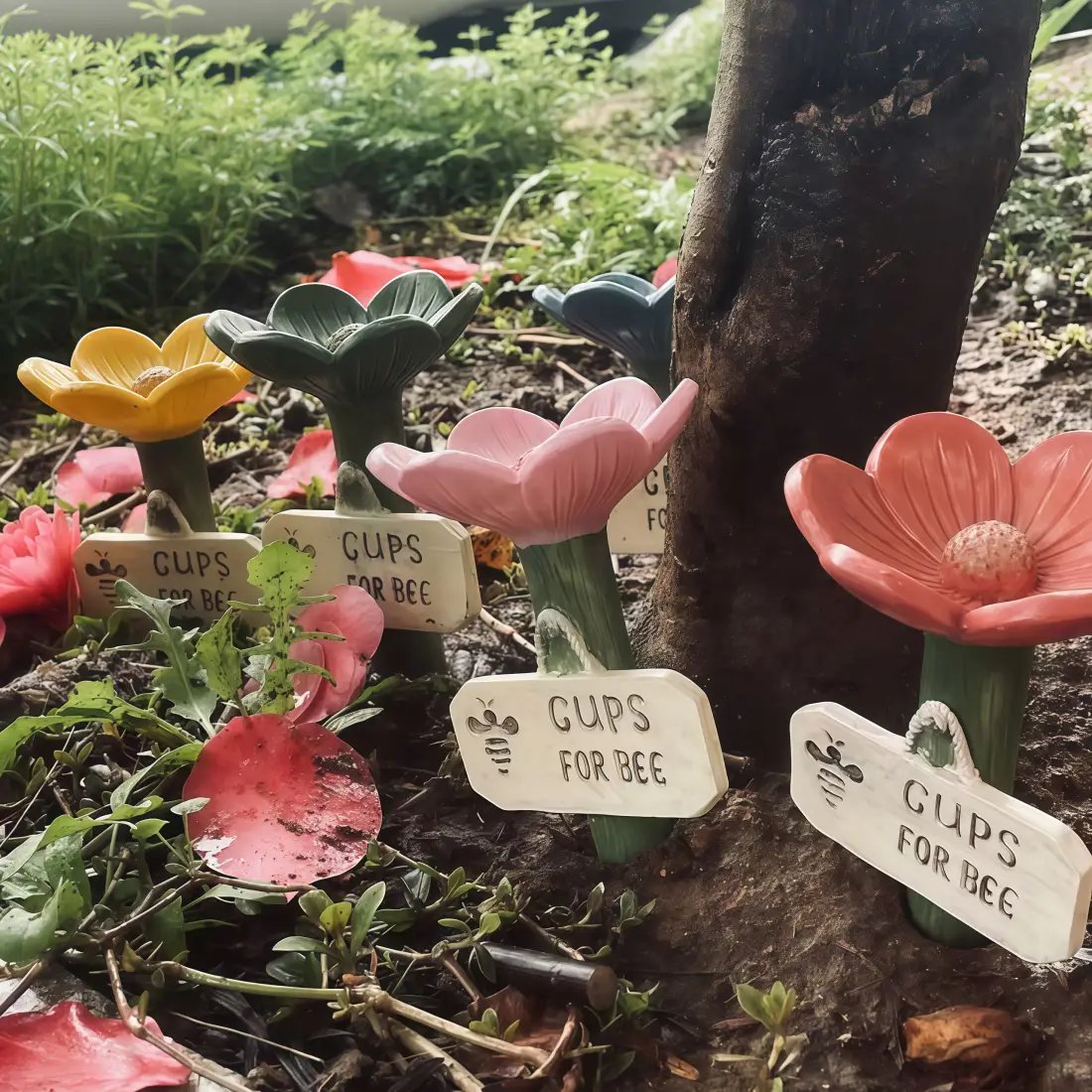 🐝 Blomsterformet bi-vandstation 💧