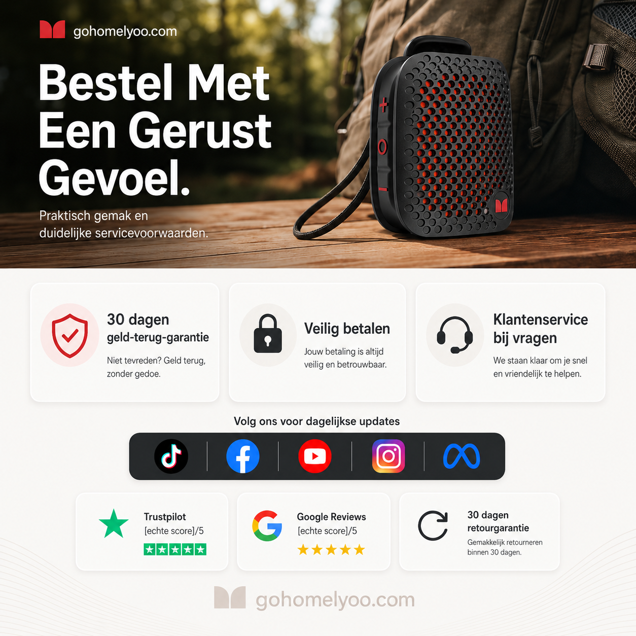 Vandtæt Bluetooth-cykelhøjttaler med monteringsbeslag