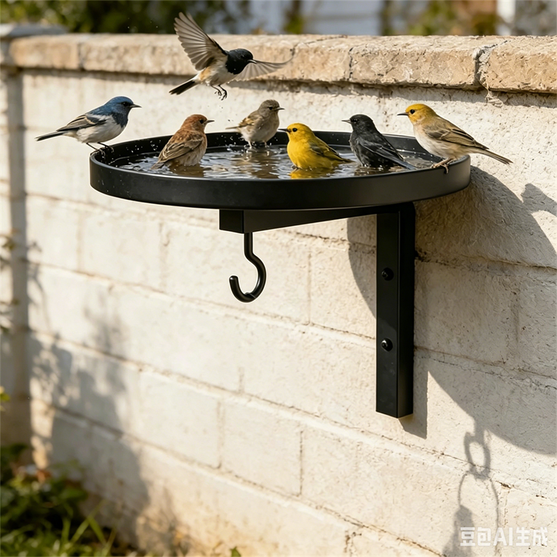 🐦💧 50% RABAT! Vægmonteret fuglebad i metal – vejrbestandigt, let at rengøre & ideelt til have, altan & terrasse 🌿