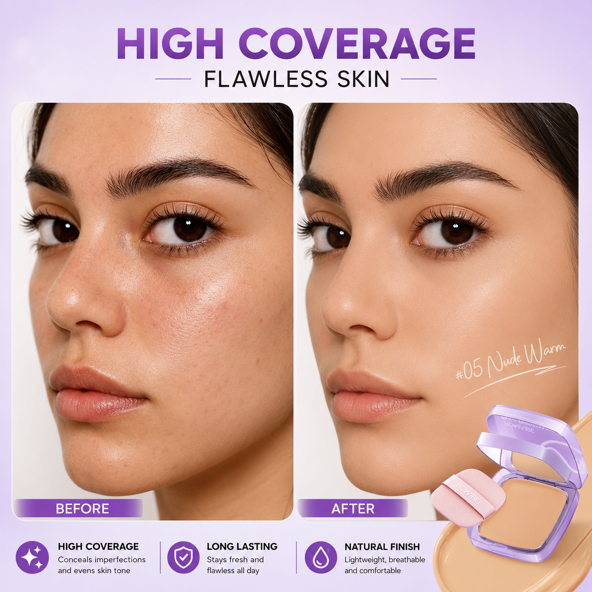 💜Perfect hudtone – hurtigvirkende matterende creme