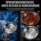 Håndhamret stegepande i ren titanlegering uden belægning med non-stick-effekt