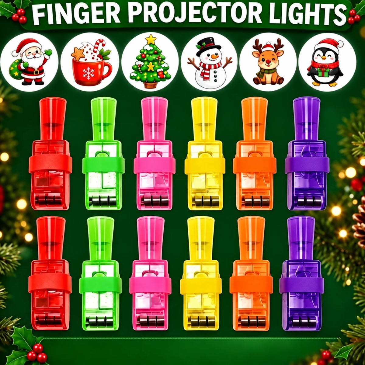 🥳2026 HOT SALE🥳💞 50K+ SOLGT! 🎉💡 50% RABAT! Mini farverige LED-fingerlys – kraftigt flerfarvet lys, enkel tænd/sluk med ét tryk. Blødt elastisk bånd sidder behageligt🎶✨