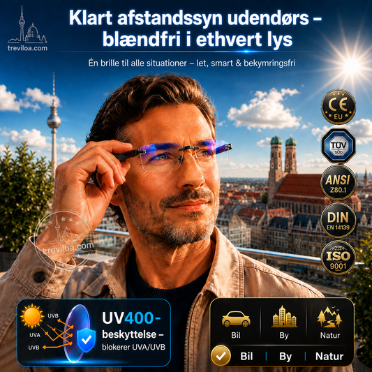 Rammeløse, ultralette læsebriller med diamantslibning