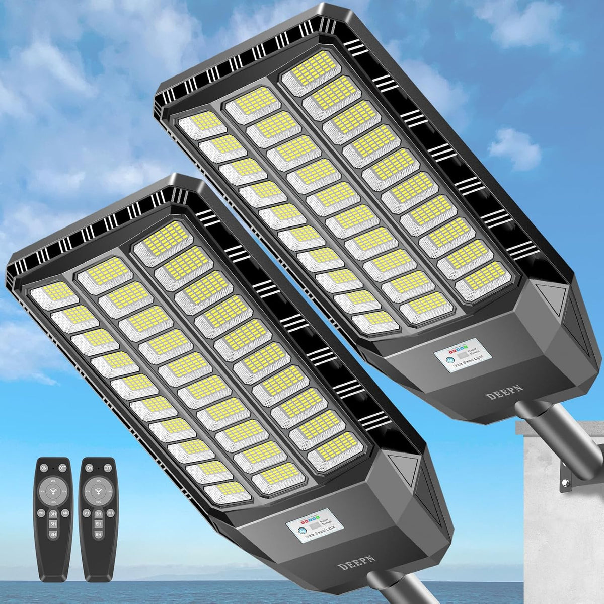 ☀️ 50 % RABAT! Solcelle-LED-gadelampe – ekstra kraftig udendørs sikkerhedslampe